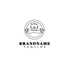 Obraz premium eagle symbol logo cartoon icon design template black isolated vector illustration