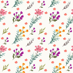 hand drawn seamless floral pattern