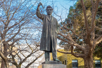 台東区　上野恩賜公園の野口英世像