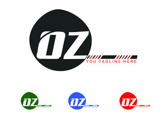OZ letter logo and icon design