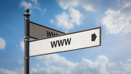 Fototapeta premium Street Sign to WWW