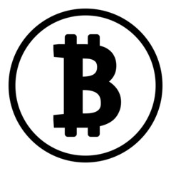 Bitcoin Flat Icon Isolated On White Background