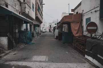 Closed shops under safety measures to fight Corona in the sidi ifni city district JOUTIYA