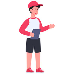 A unit design icon of sportsman