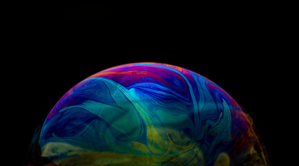 Trippy abstract soap bubble