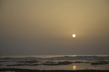 sunset over the sea
