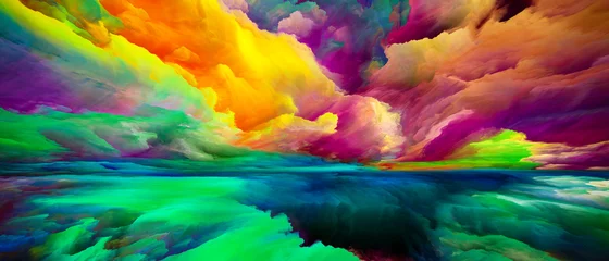 Photo sur Plexiglas Mélange de couleurs Magic of Heaven and Earth
