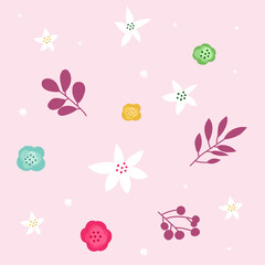 Valentines Day typography poster with hand-drawn Illustration. Illustration of flower in simple flat style. Deign for gift tags, greeting cards, t-shirt, and banners.