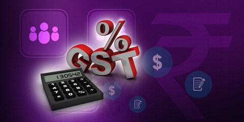 3d rendering Calculator with gst percentage