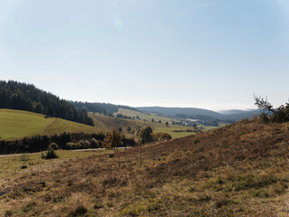 Naturpark S&uuml;dschwarzwald. Ibach im Hotzenwald. Blick vom Ibacher Friedenskreuz. Panoramaweg zwischen Ibacher Kreuz und Geisberg
