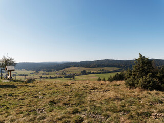 Ibach im Hotzenwald im Naturpark Südschwarzwald Baden-Württemberg.- Ibacher Friedenskreuz - Hochtal am Panoramaweg zwischen Ibacher Kreuz und Geisberg