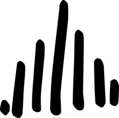 Unique hand-shaped triangles for logo design. Isolated vector illustration on white
 background.