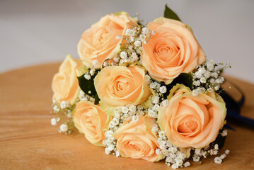 wedding bouquet of roses