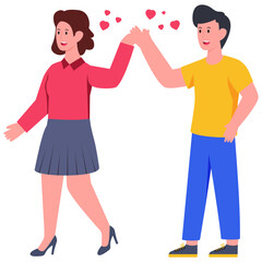 A perfect design illustrations of romantic couple