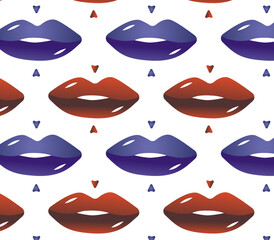 seamless pattern with lips