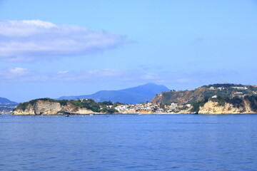 Impressions of the Baia Pozzuoli from the boat, Naples Italy