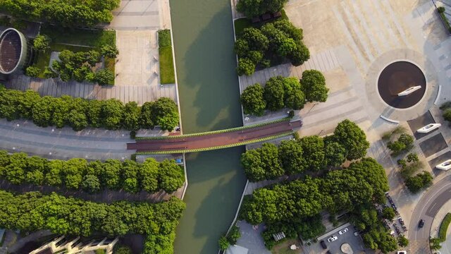 Aerial photography outdoor urban garden scenery