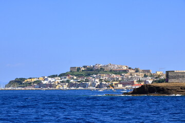 Fototapeta na wymiar Marina di Procida, view from the boat
