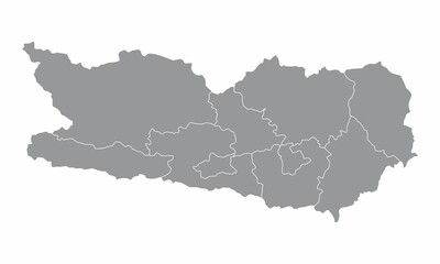 Fototapeta premium Carinthia state administrative map