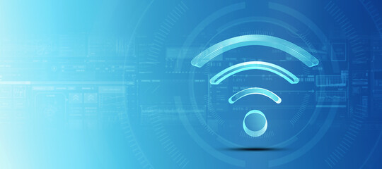 3d illustration WiFi symbol sign
