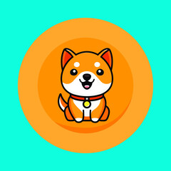 Baby doge coin crypto vector