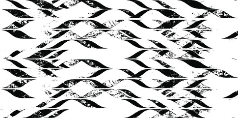 Rough texture. Broken plaster wall effect. Grunge worn damask pattern design. Distressed fabric texture. Overlay texture design. Vector illustration. Eps10.