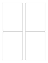 Rectangular Blank Label Template - Multipurpose Template - SVG 