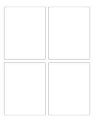 Rectangular Blank Label Template - Multipurpose Template - SVG - 4 labels per sheet