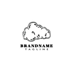 dust clouds logo cartoon icon design template black isolated vector illustration