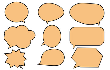 bubble speech set on white background use for conversation,vector speaking or talk bubble
