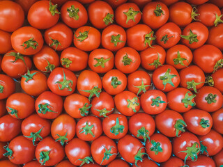 overhead top view of tomatoes