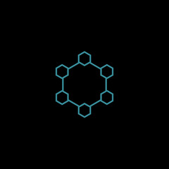 Obraz premium hexagon logo