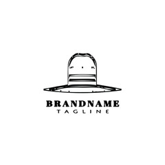 hat logo cartoon icon design template black isolated vector