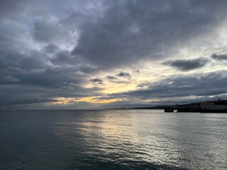 sunset over the sea