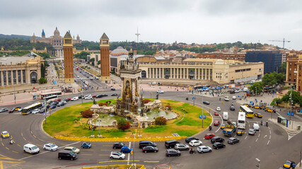 Plaza of Spain in Barcelona, Spain © frimufilms