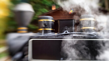 Steam train Mocanita, Romania. Lensbaby effect