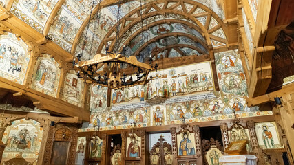 nterior of the Barsana Monastery, Romania