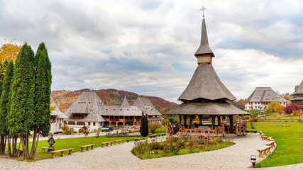 Fototapeta na wymiar View of the Barsana Monastery, Romania