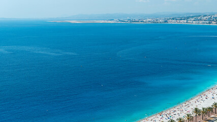 View of the cote d'Azur in Nice, France
