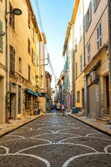 Fototapeta na wymiar Street view of Antibes, France