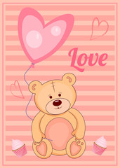 Card with a bear