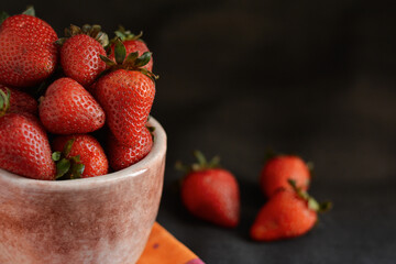 strawberries in a basket