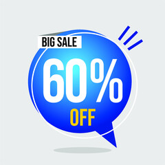 60% DISCOUNT TAG - BLUE LABEL