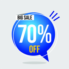70% DISCOUNT TAG - BLUE LABEL