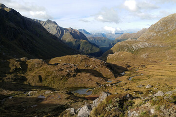 Routeburn track mountains, Fiordlands National Park, South Island, New Zealand