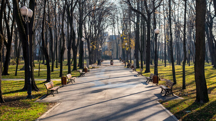 View of Copou Park in Iasi, Romania