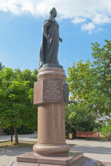 Monument to Catherine 2 in the Catherine square of the city of Sevastopol, Crimea