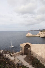 View of the cliff and the sea from Bonifacio