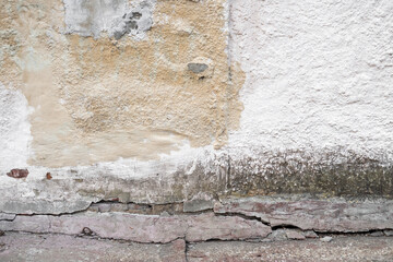 Old gray plastered wall