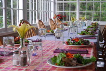 table setting for a dinner